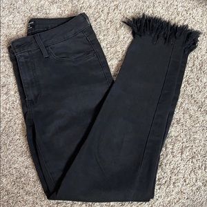 JUST BLACK Black Denim Fray Jeans